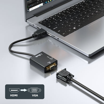 Adaptador HDMI a VGA + Audio Portable Full HD UL - CV3500