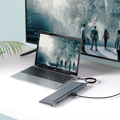 Adaptador Multipuerto USB C 12 en 1 UL - ADC121 de Aluminio
