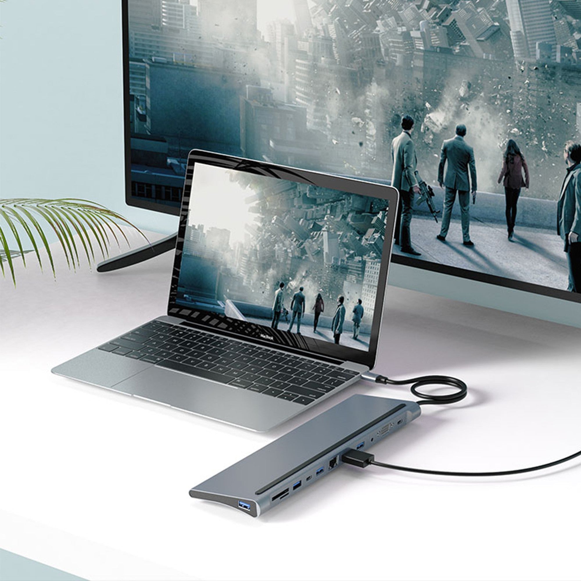 Adaptador Multipuerto USB C 12 en 1 UL - ADC121 de Aluminio