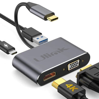 Adaptador Multipuerto Usb C 3.0 4 en 1 Ulink Alta Calidad