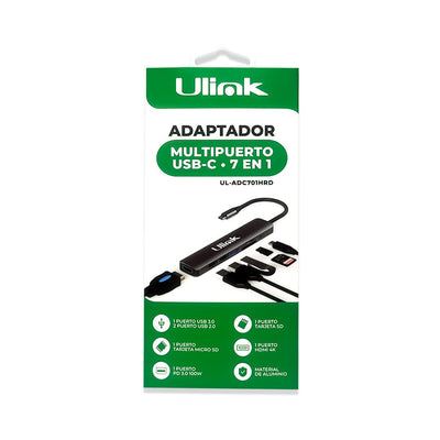 Adaptador Multipuerto USB - C 7 en 1 con HDMI y PD 3.0