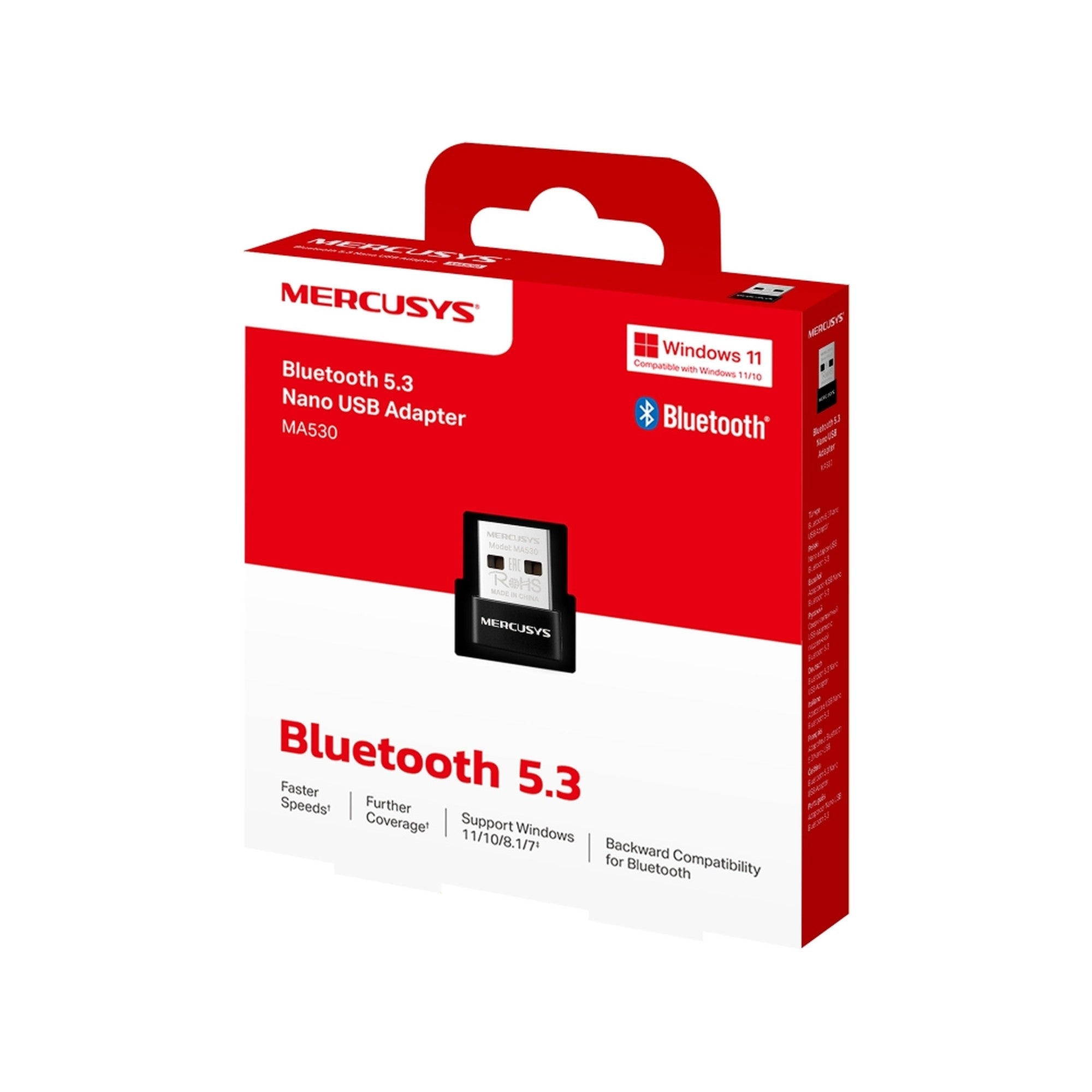 Adaptador Nano USB Bluetooth 5.3 Mercusys MA530 para PC