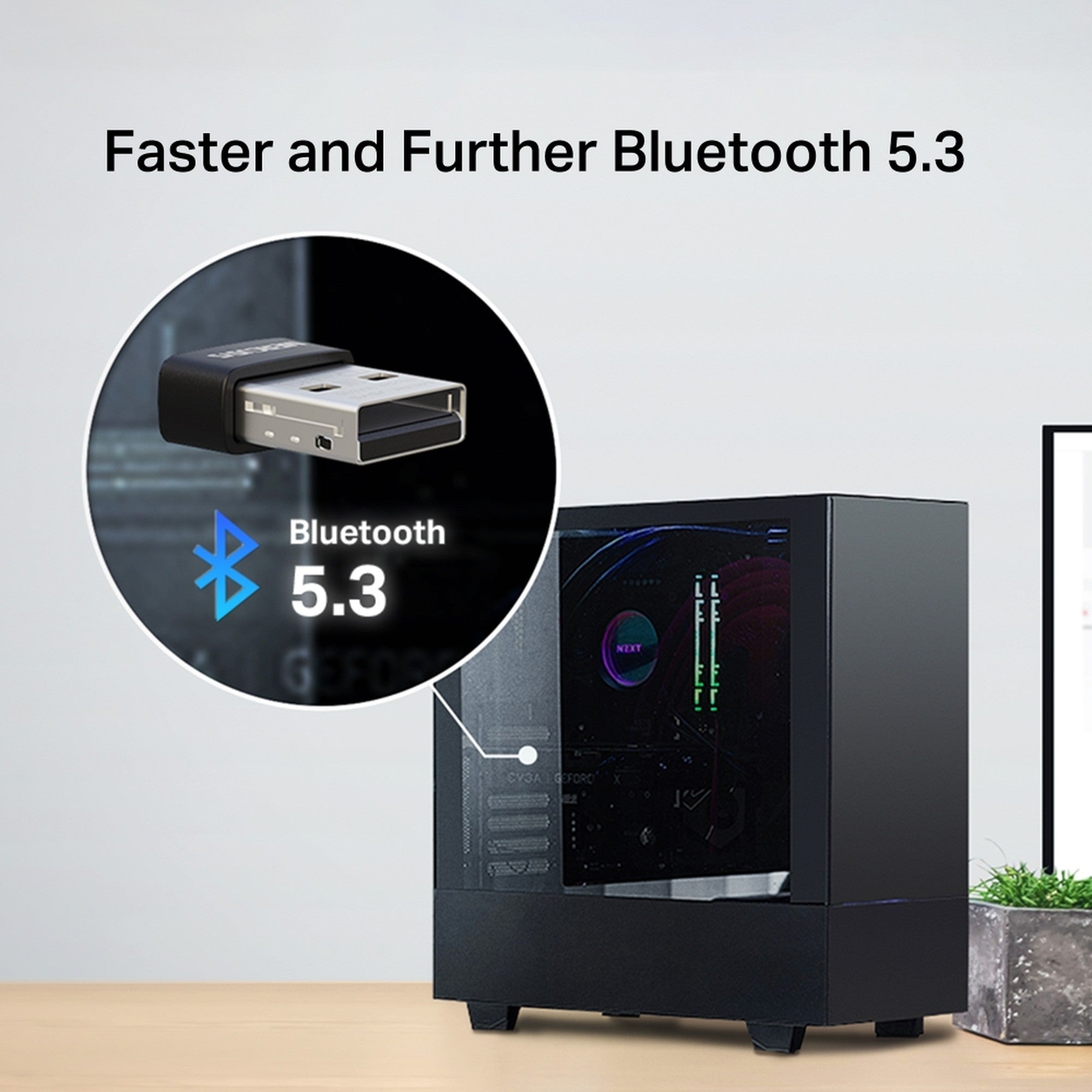 Adaptador Nano USB Bluetooth 5.3 Mercusys MA530 para PC