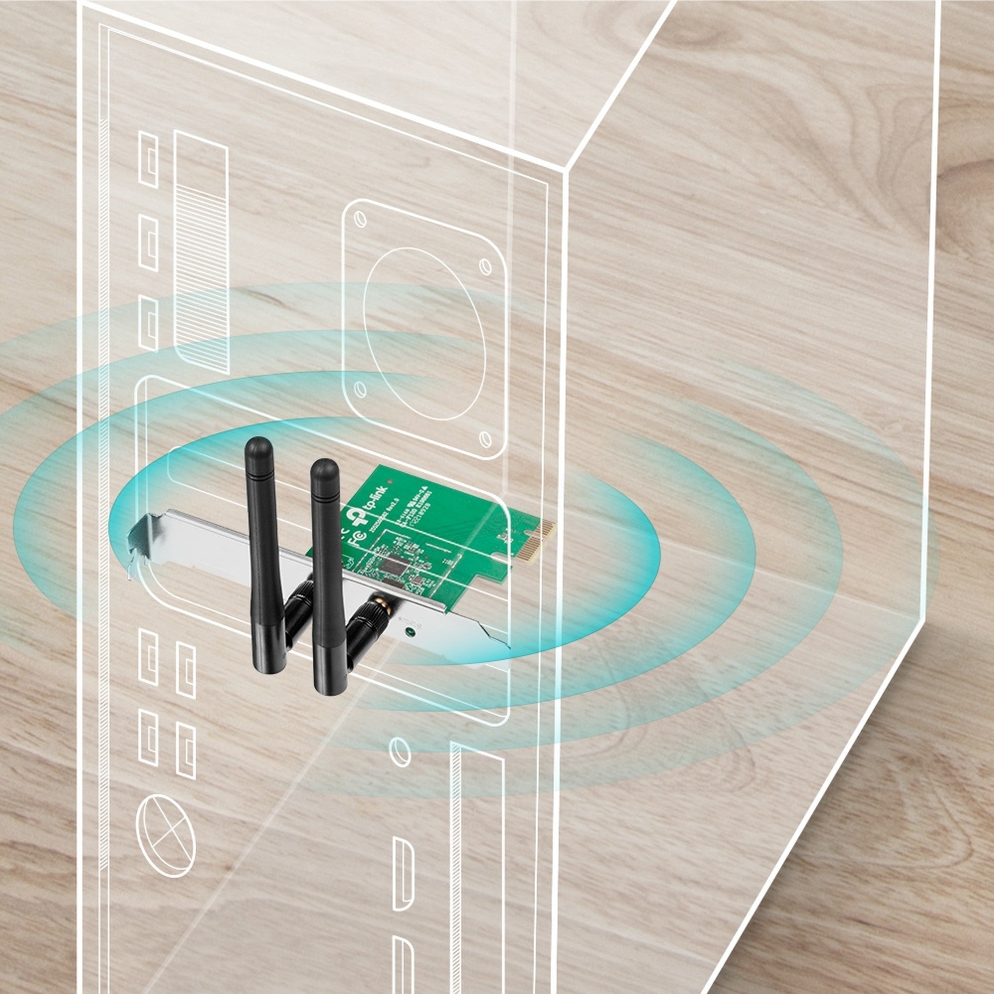 Adaptador PCI Express inalámbrico N TL - WN881ND