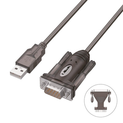 Adaptador USB a Serial DB9 + DB25 Ulink UL - Y105A