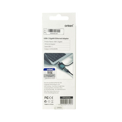 Adaptador USB - C a Ethernet Gigabit OTN - UC101OntenItems Digital Spa – Tecnología, Hogar y Fitness en un solo lugar