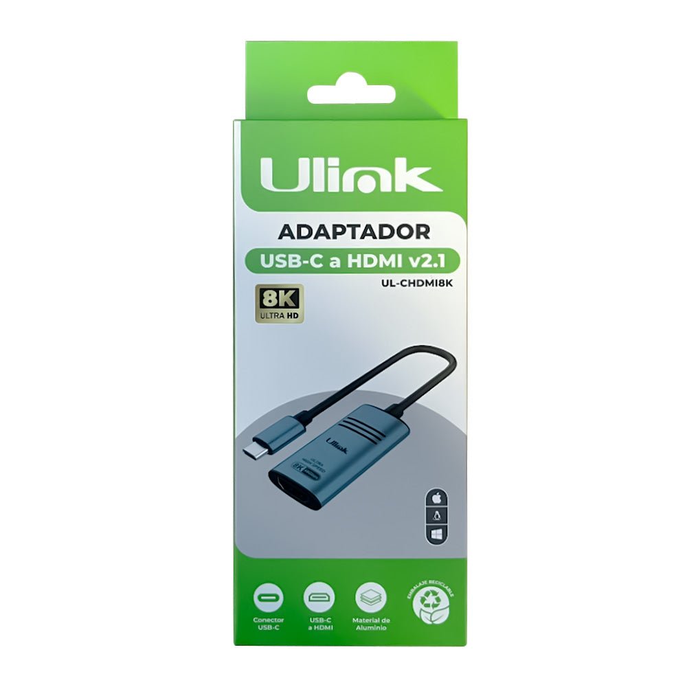Adaptador USB - C a HDMI 8K v2.1 4K 144Hz UL - CHDMI8K