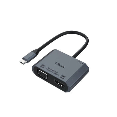 Adaptador USB - C a HDMI + VGA aluminio UL - ADC420VulinkItems Digital Spa – Tecnología, Hogar y Fitness en un solo lugar