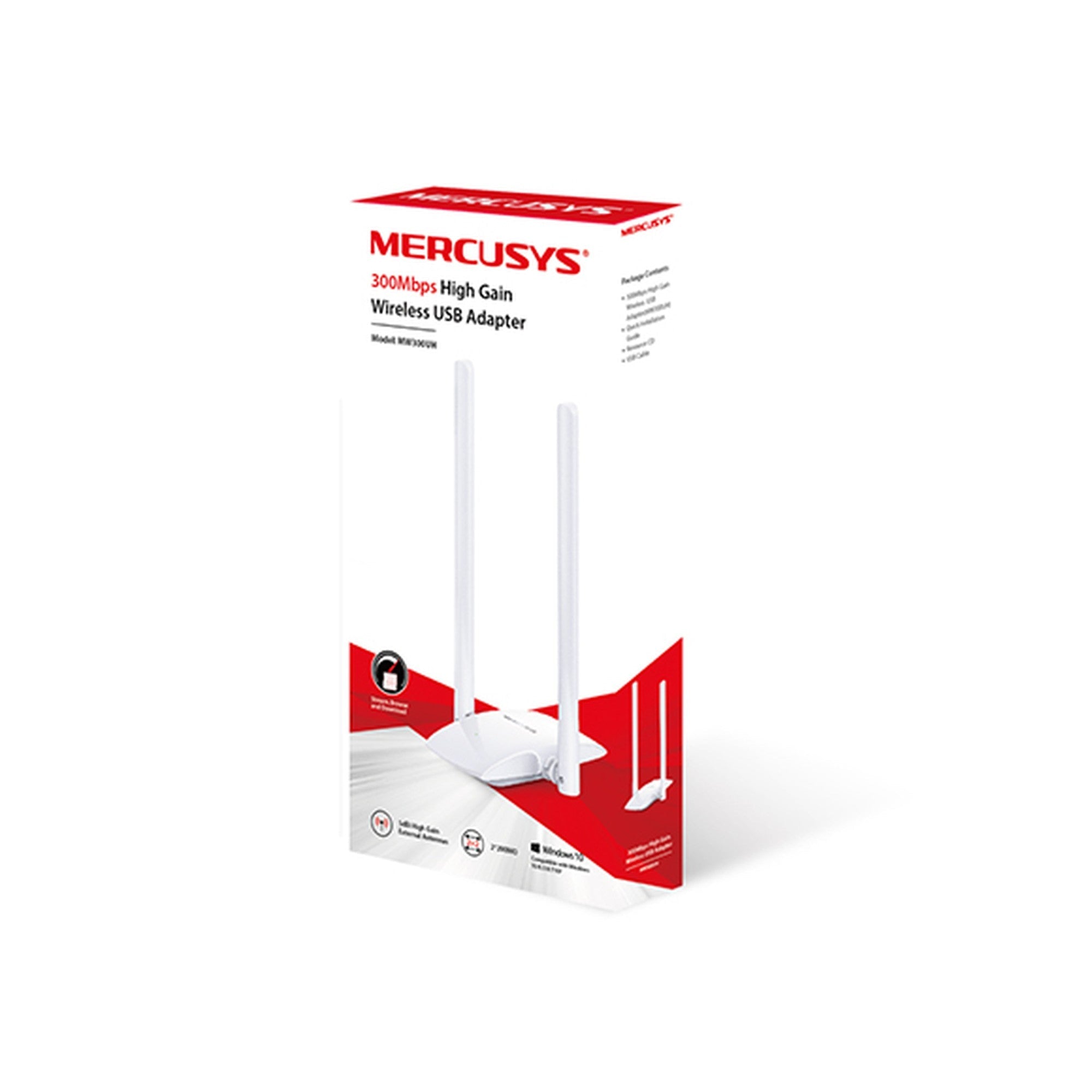 Adaptador USB WiFi 300 Mbps Mercusys MW300UH