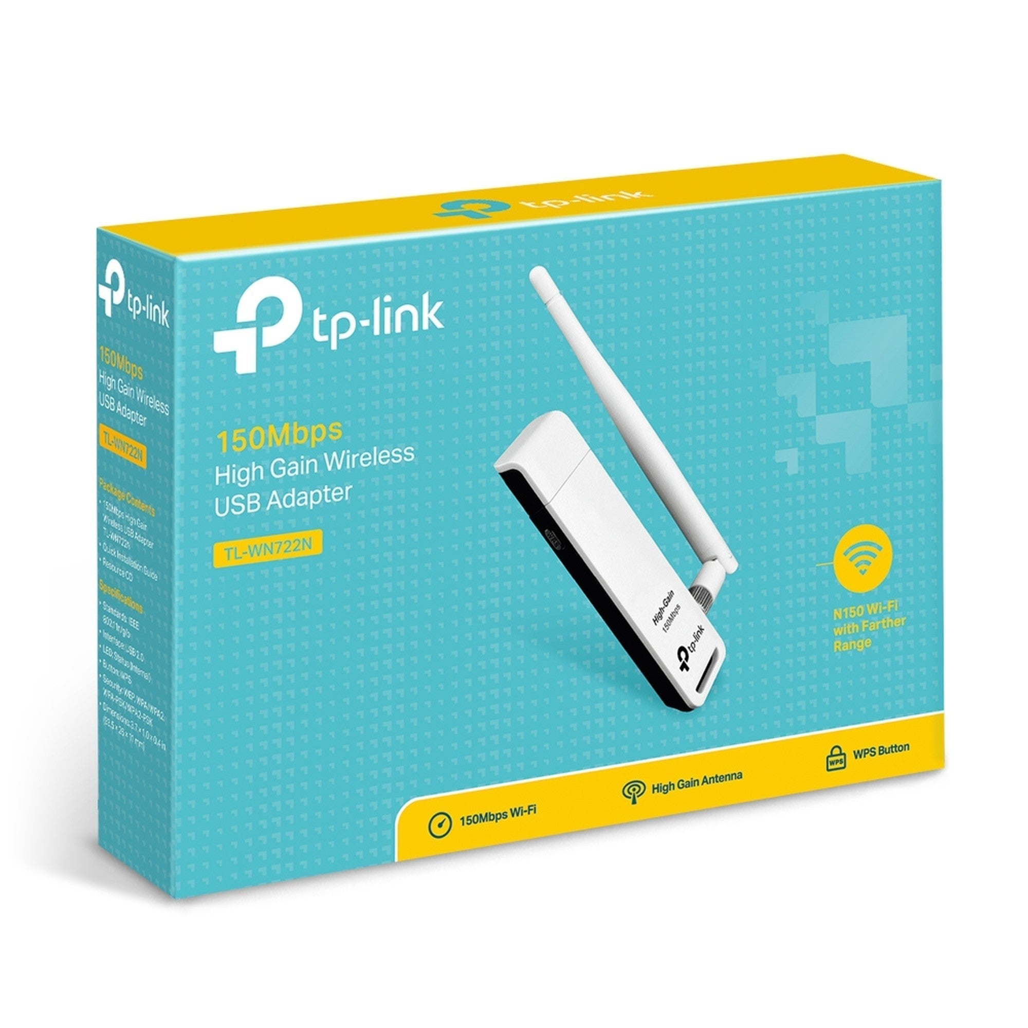 Adaptador USB WiFi Alta Potencia TP - Link TL - WN722N