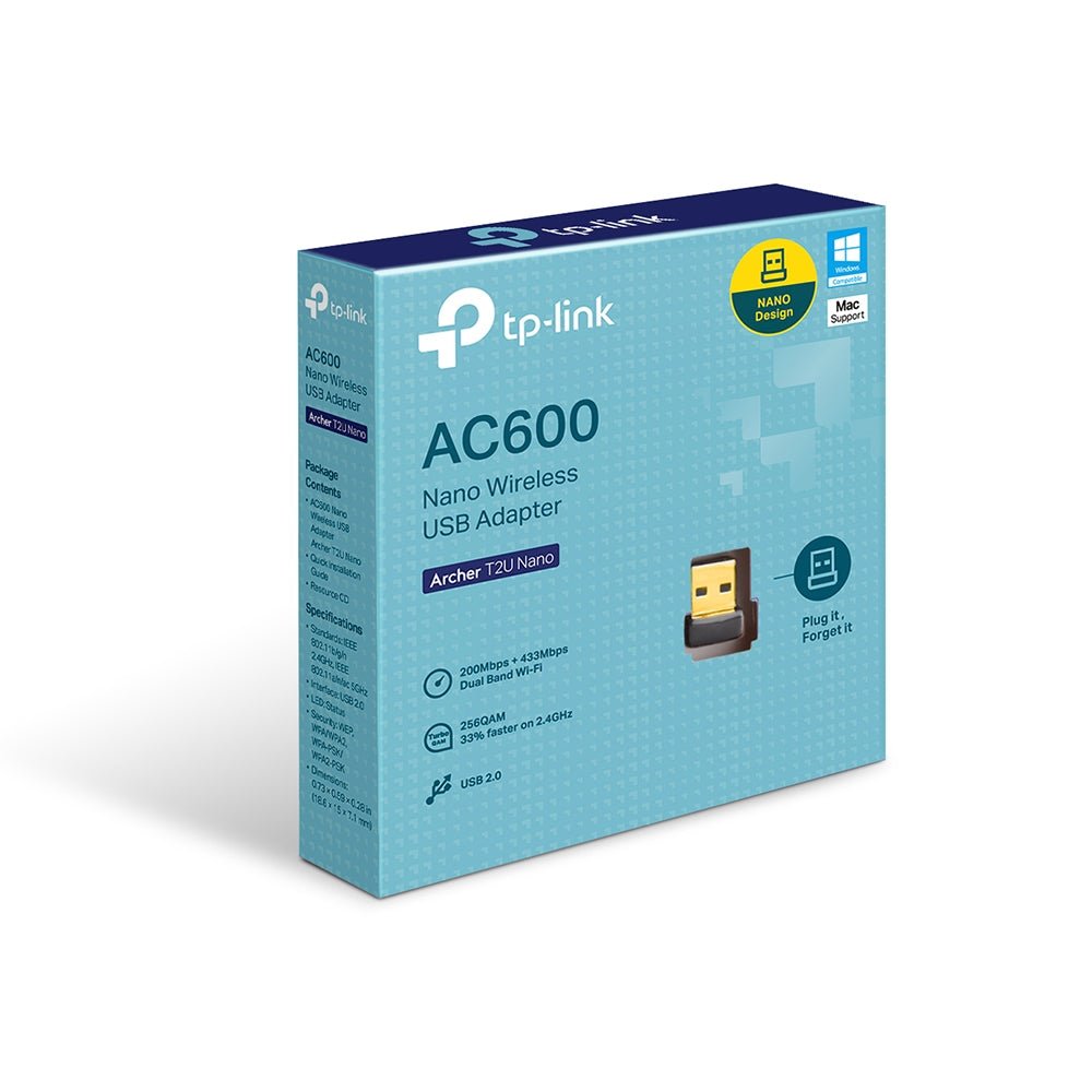 Adaptador Wifi USB TP-Link Archer Dual Band T2U AC600