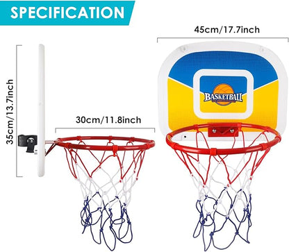 Aro de Baloncesto con Tablero Incluye Balón y Bomba 44x33cm