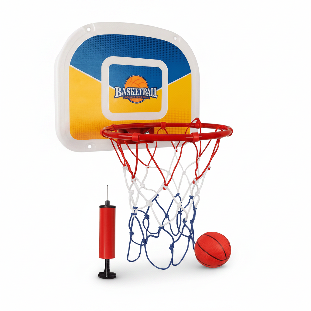 Aro de Baloncesto con Tablero Incluye Balón y Bomba 44x33cm