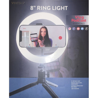 Aro de Luz de 8" con Soporte Tripode para Mesas