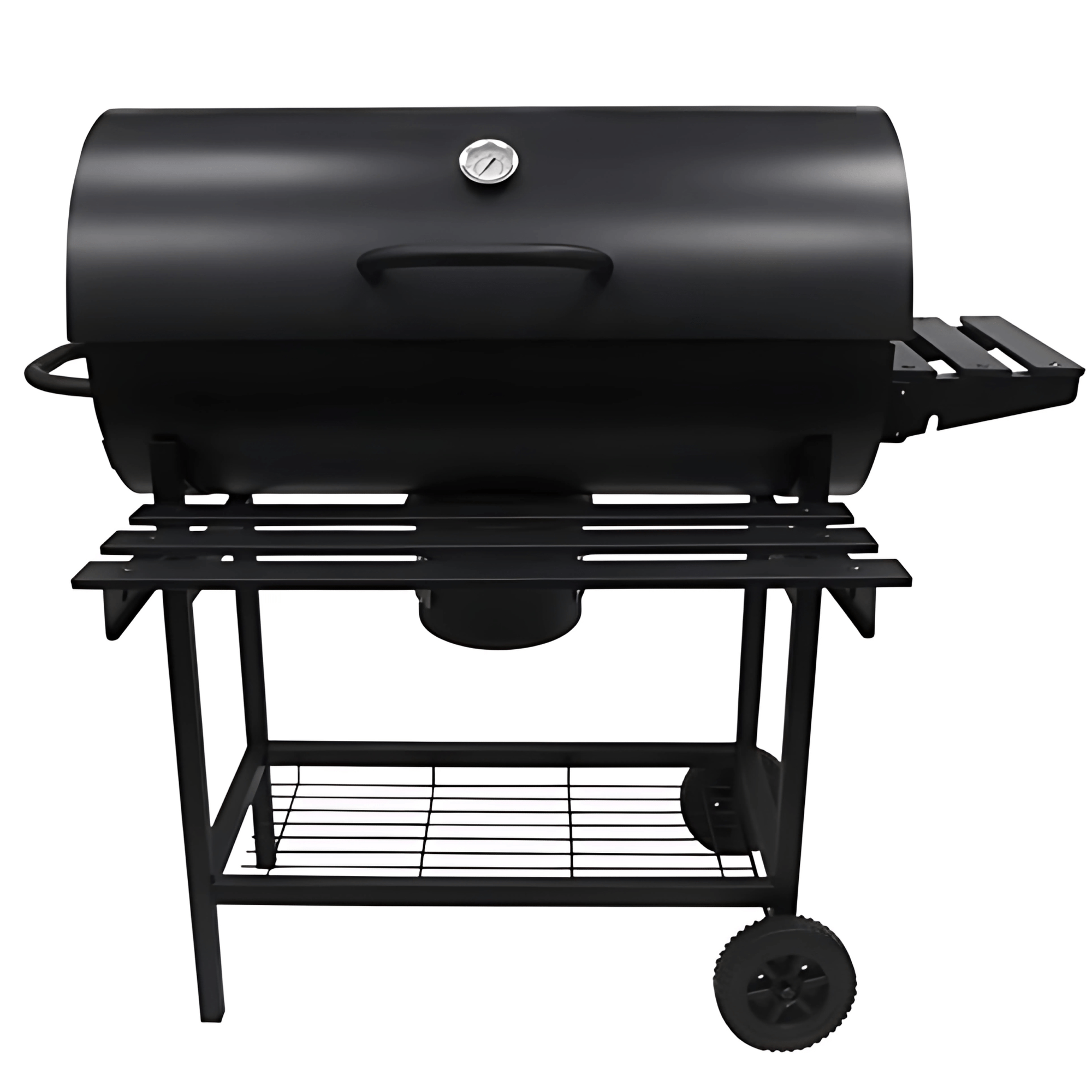 Asador Barril Ahumador a Carbón con Termómetro 2 en 1