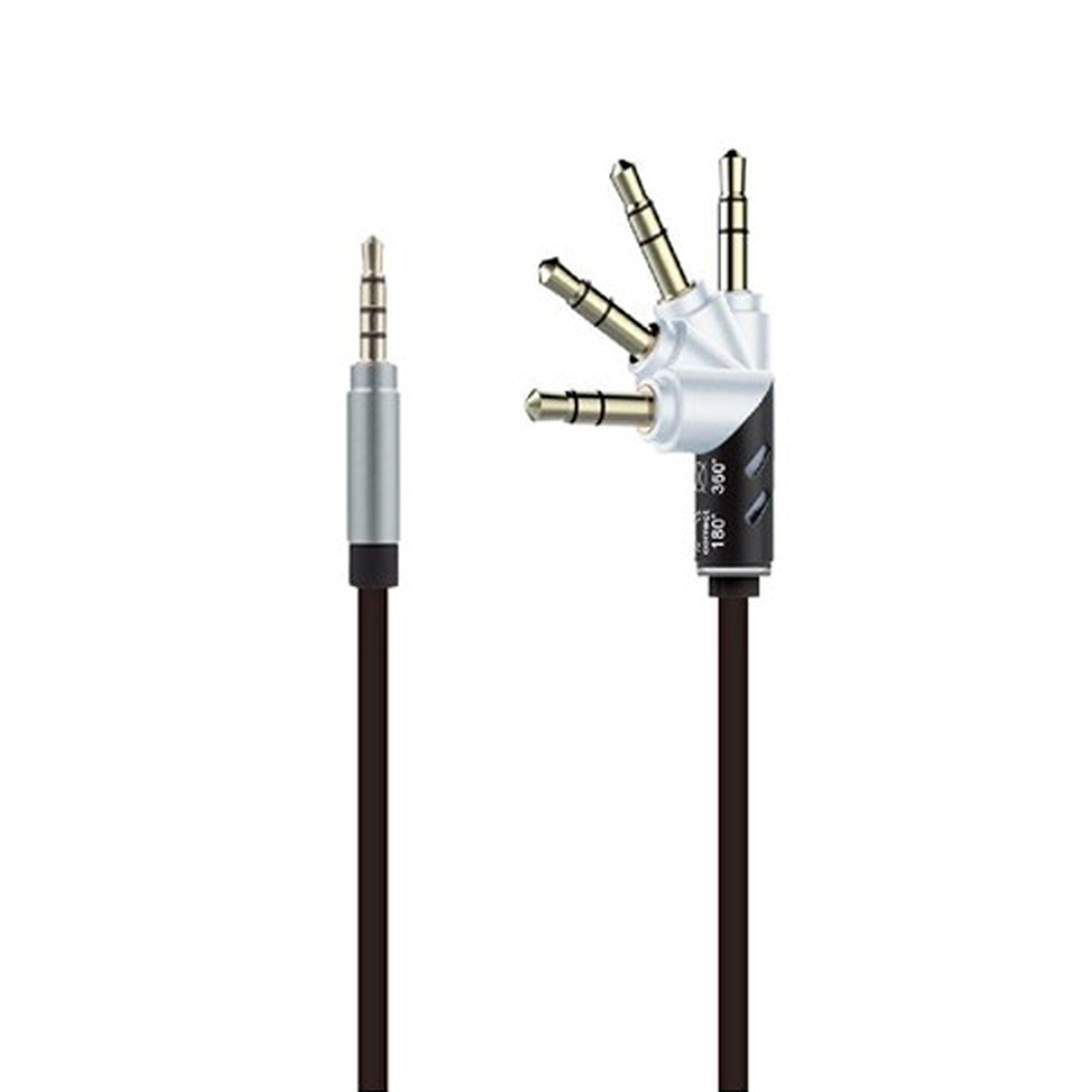 Cable de Audio Auxiliar Macho a Macho con Rotación 1.5Mts - calidad sonido