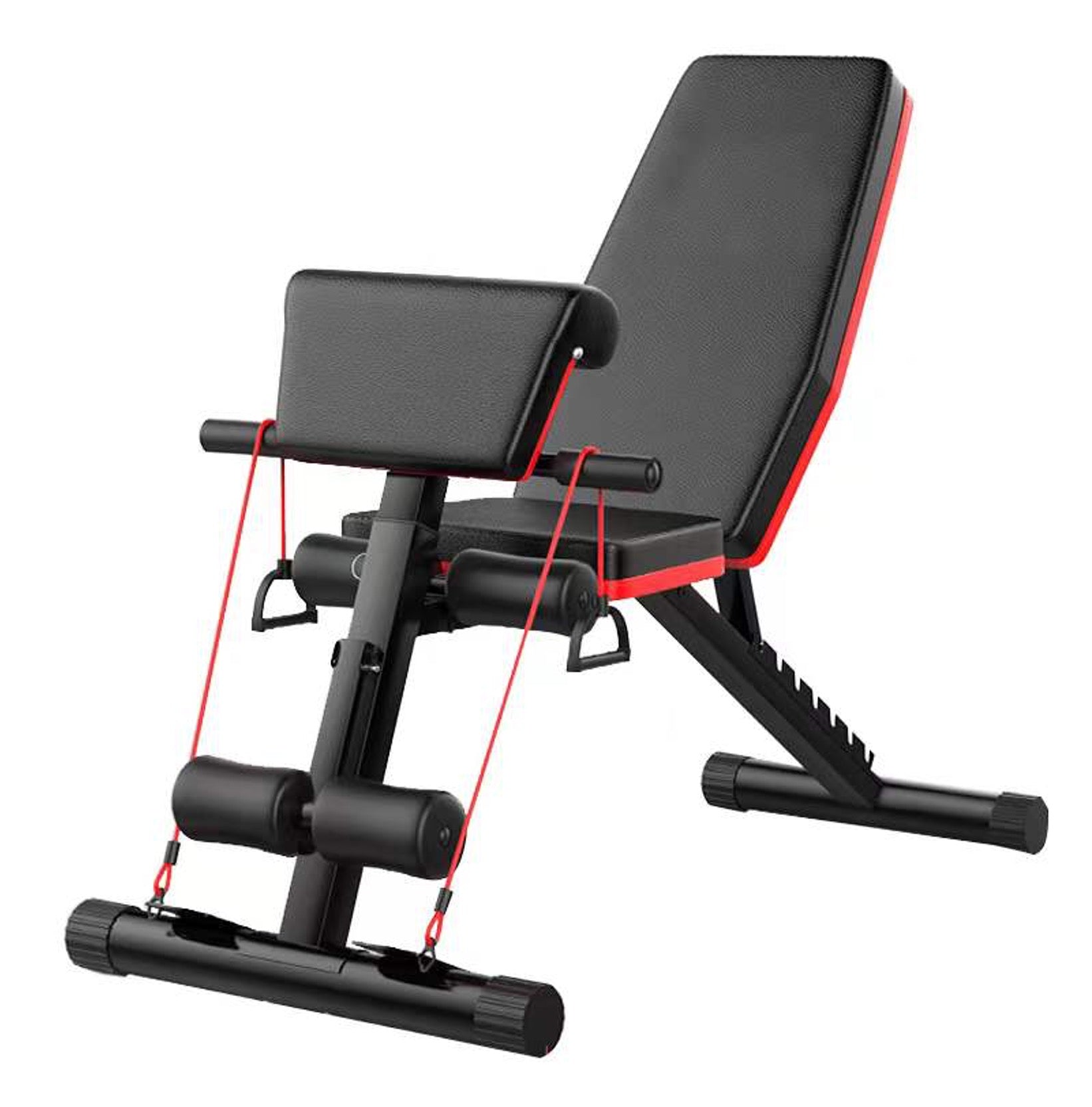 Banco ajustable para gimnasio en casa con soporte predicador