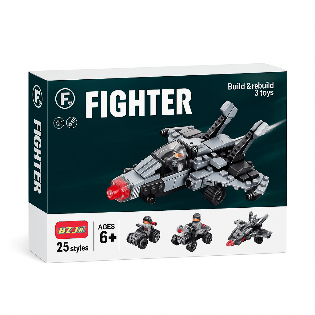 Bloques Construcción Avión de Combate 3 en 1 101 Piezas