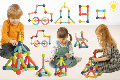 Bloques Magnéticos Construcción 42 Piezas con Caja