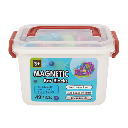 Bloques Magnéticos Construcción 42 Piezas con Caja