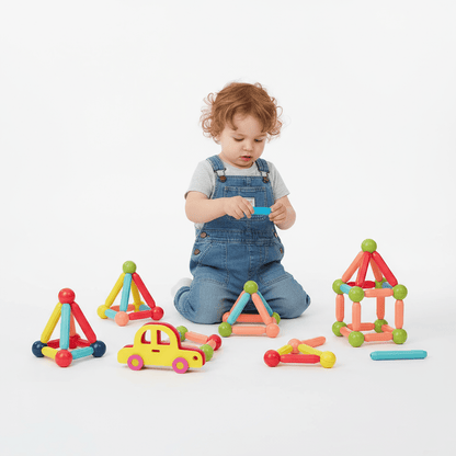 Bloques Magnéticos Construcción 42 Piezas con Caja