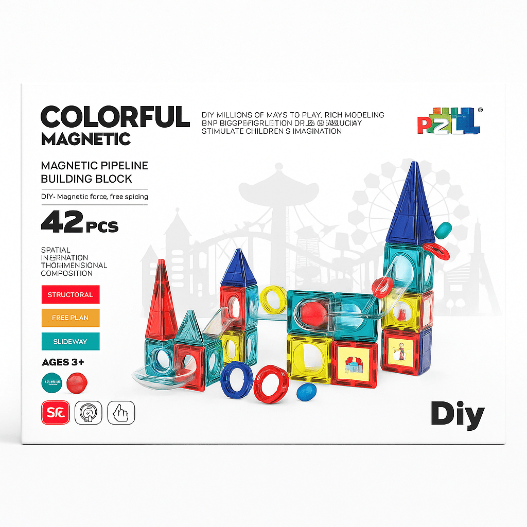 Bloques Magnéticos de Construcción 42 Piezas STEM