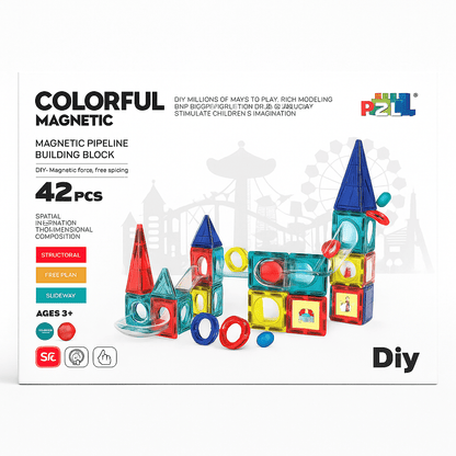 Bloques Magnéticos de Construcción 42 Piezas STEM