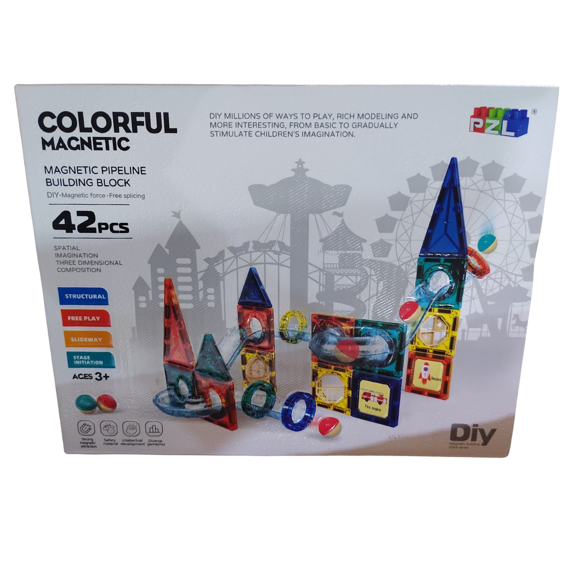 Bloques Magnéticos de Construcción 42 Piezas STEM