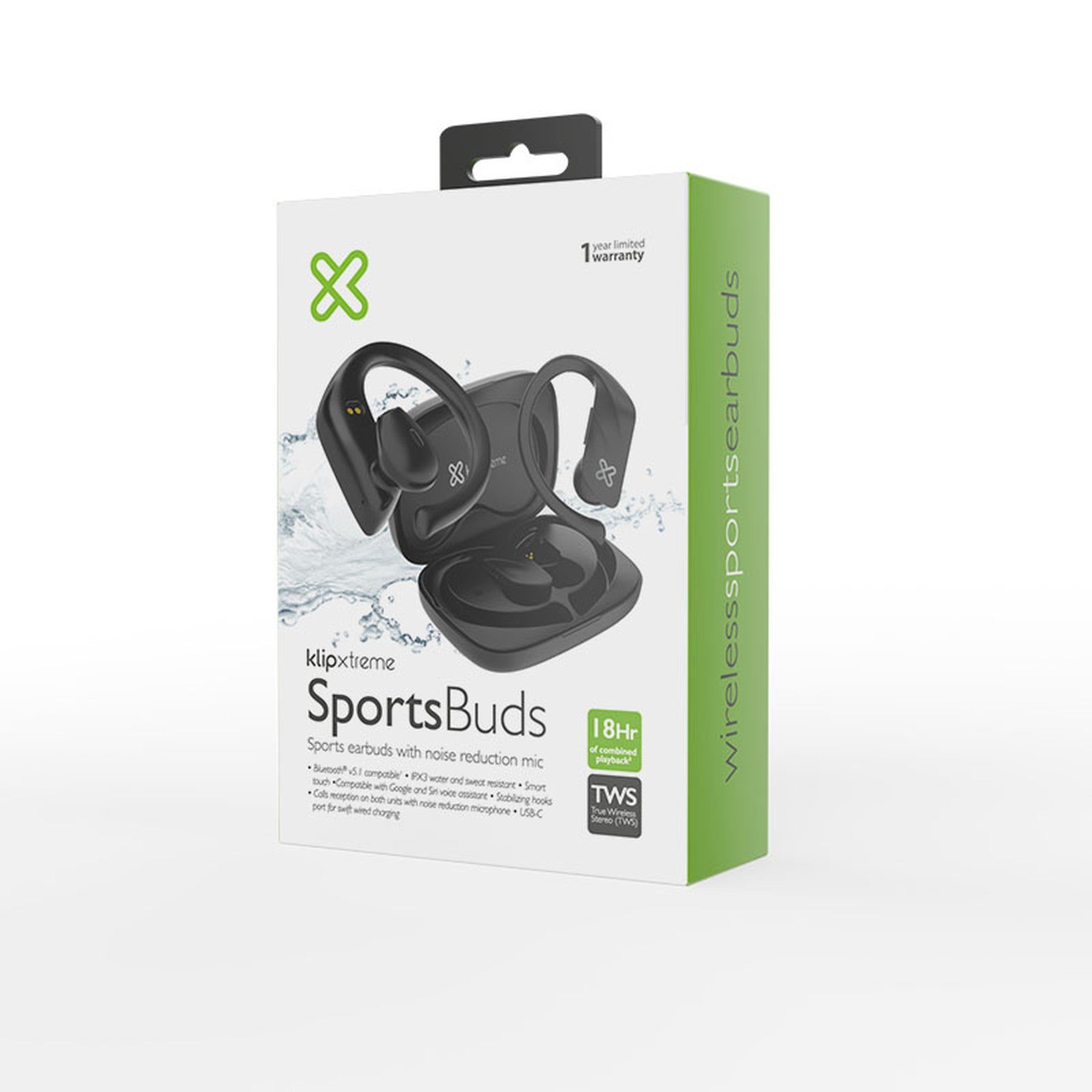 Audífonos Deportivos Bluetooth 18 hrs Klip Xtreme KTE-100BK - audífonos deportivos