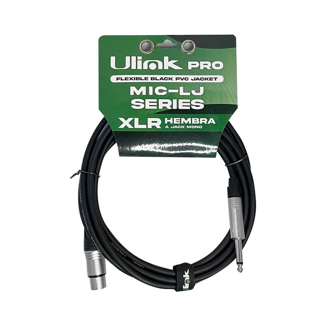 Cable Audio Profesional XLR a Plug Mono 10 Metros MIC-LJ6010