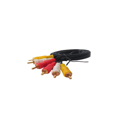 Cable de Audio 3 RCA a RCA M - M 1,8 Metros