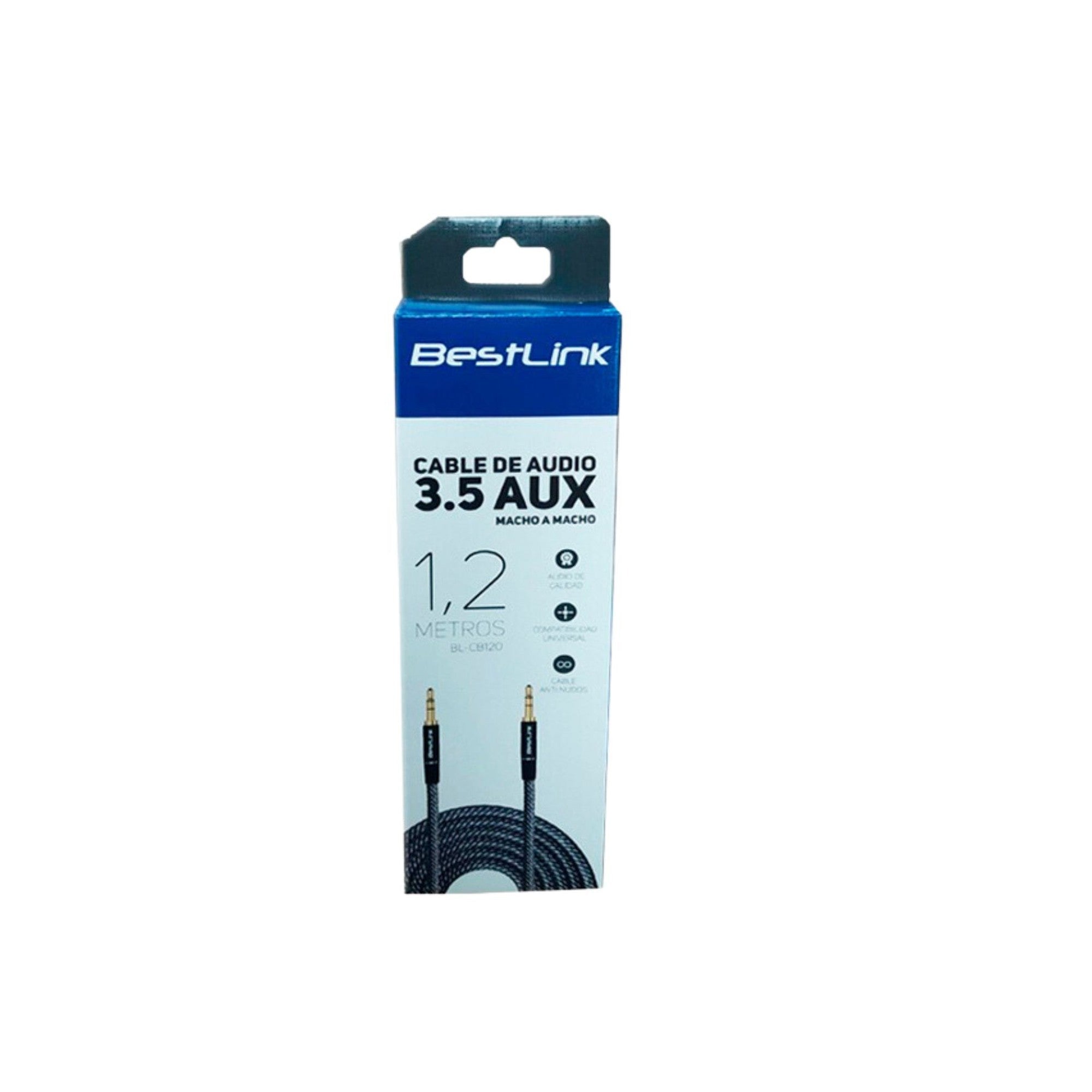 Cable de Audio Auxiliar 3.5mm 1,2 Metros