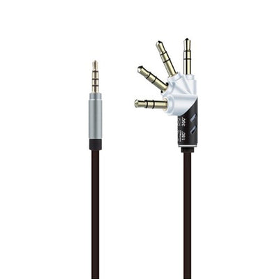 Cable de Audio Auxiliar Macho a Macho con Rotación 1.5Mts