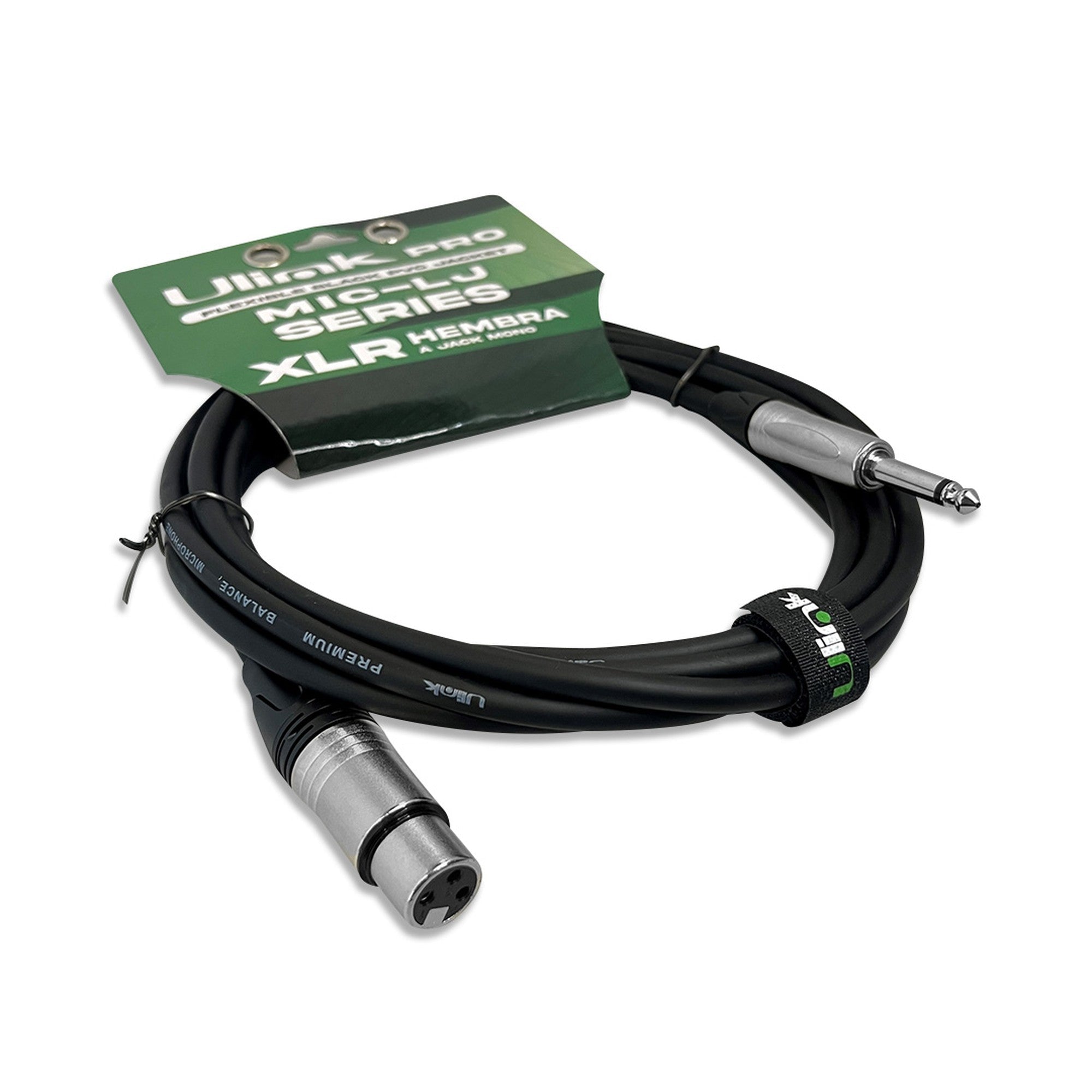 Cable de audio XLR hembra a Plug 6.3 mono de 3m UL - MIC - LJ600