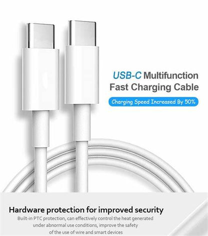 Cable de carga rápida de USB C a USB C de 3amp 1M