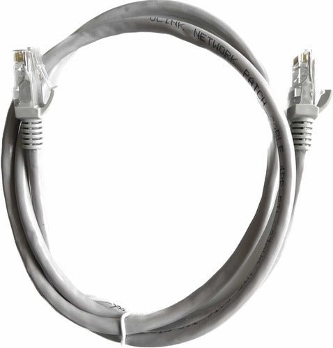 Cable de Red Cat6 1m Gris Patch Cord Certificado Fluke
