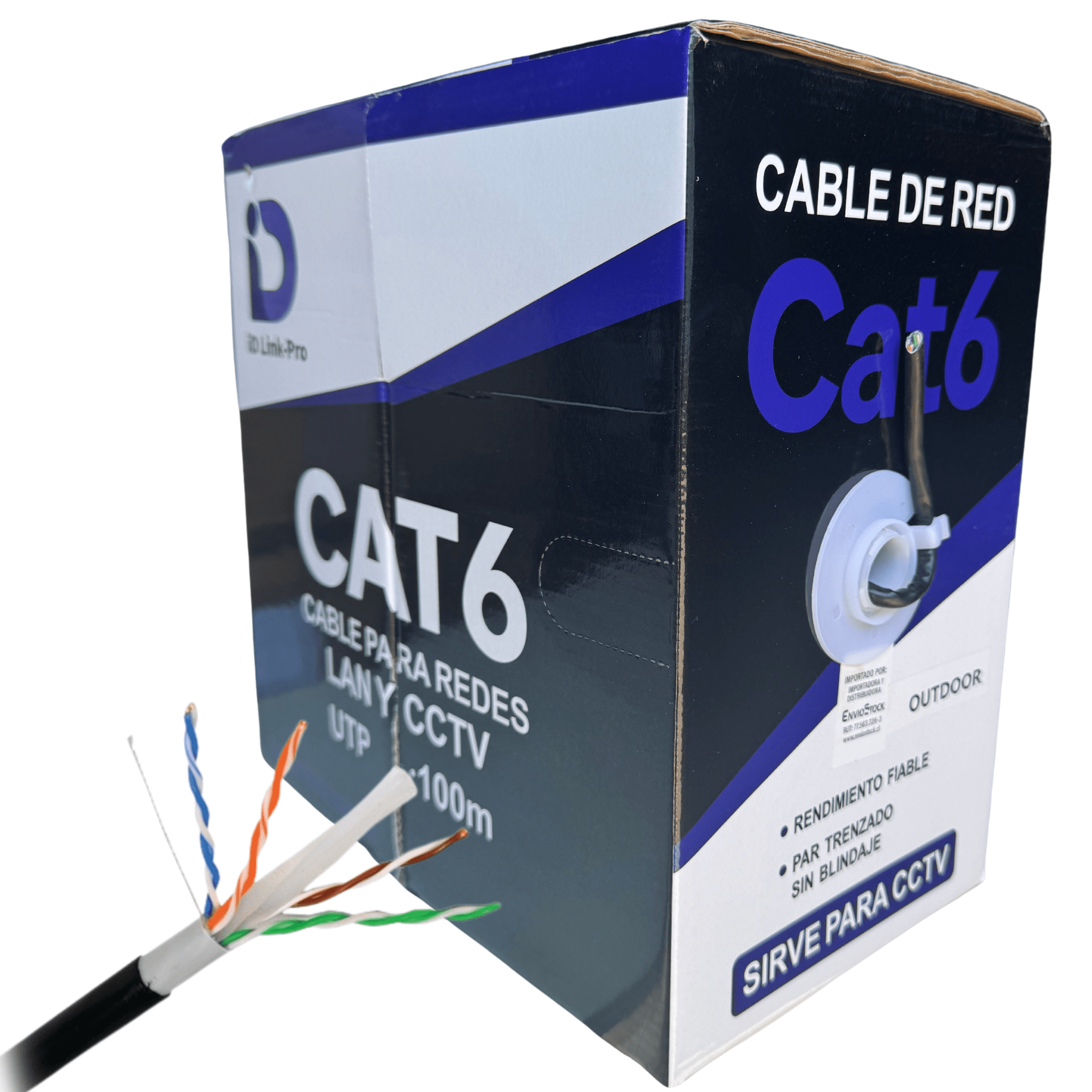 Cable de Red Cat6 Exterior 100M 23AWG 0.52mm CCA