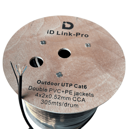 Cable de Red Cat6 Exterior 305M Con Mensajero CCA