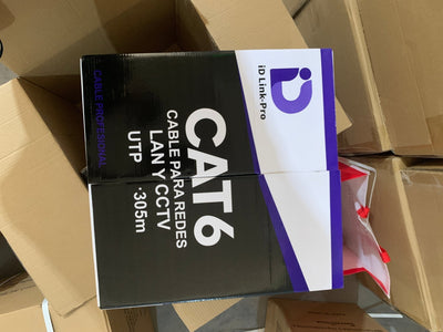 Cable de Red Cat6E 305M 23AWG 0.52mm 100% Cobre