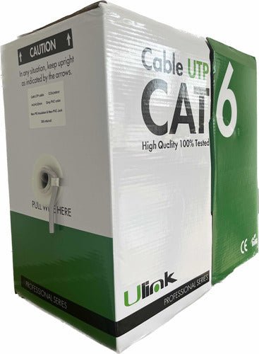 Cable de Red UTP 305 Metros Cat6 23 Awg Color Gris