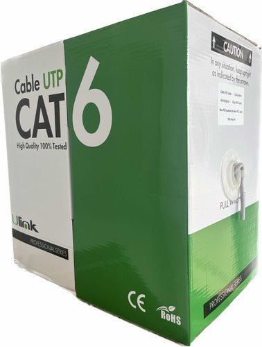 Cable de Red UTP 305 Metros Cat6 23 Awg Color Gris