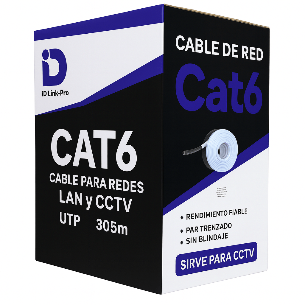 Cable de Red UTP Cat6 305 Metros 23 AWG 0,52mm CCA