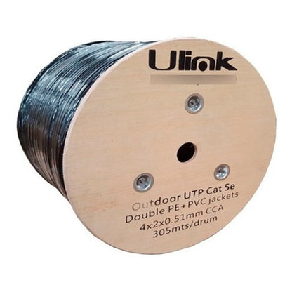 Cable De Red UTP Exterior Cat5e Doble Chaqueta De PVC 305mts