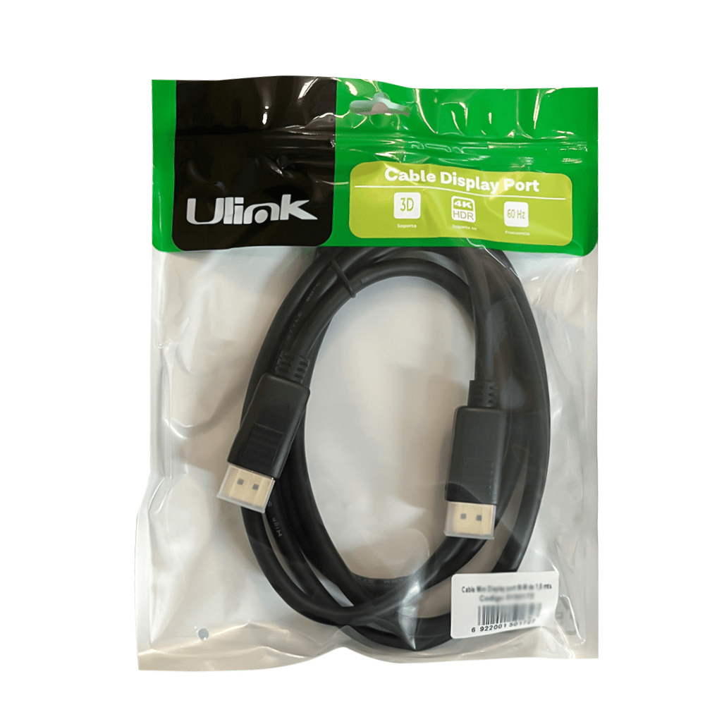 Cable DisplayPort a DisplayPort 1.8m 4K@60Hz Ultra HD