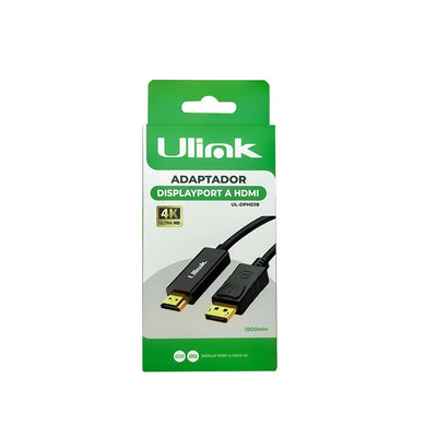 Cable DisplayPort a HDMI 4K 1,8m UL - DPHD18