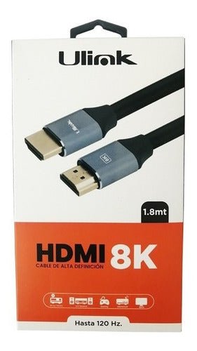 Cable HDMI 8k 60hz, 4k 120hz, 1,8 Mts Calidad Premium