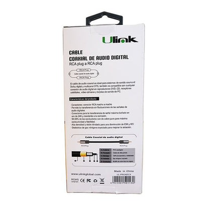 Cable RCA a RCA 1.8 m Alta Fidelidad UL - PROADCX