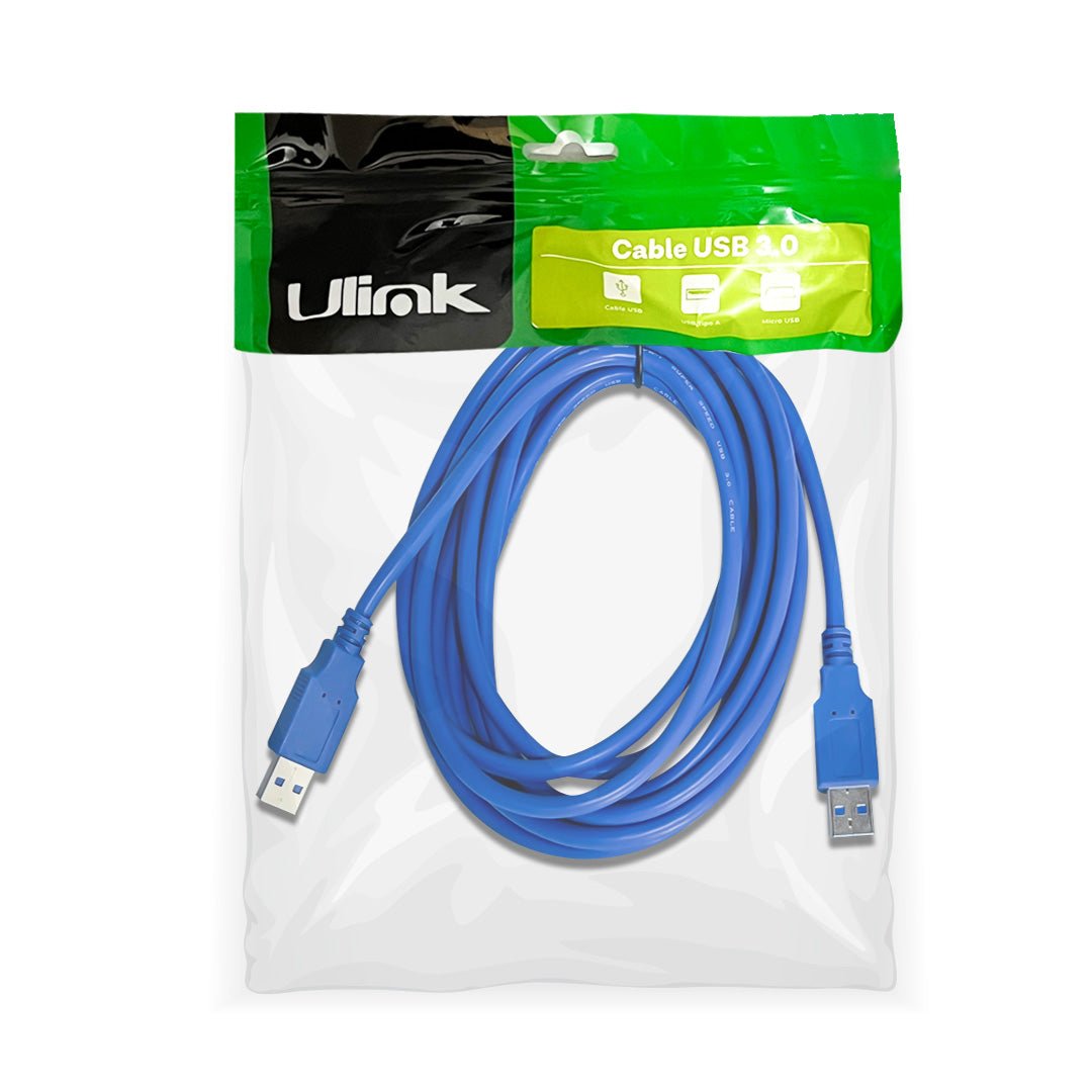 Cable USB 3.0 Macho a Macho 3 Metros Azul SuperSpeedUlinkItems Digital Spa – Tecnología, Hogar y Fitness en un solo lugar