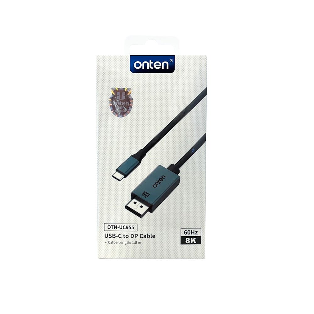 Cable USB - C a DisplayPort 8K 60Hz Onten OTN - UC955 1.8 m