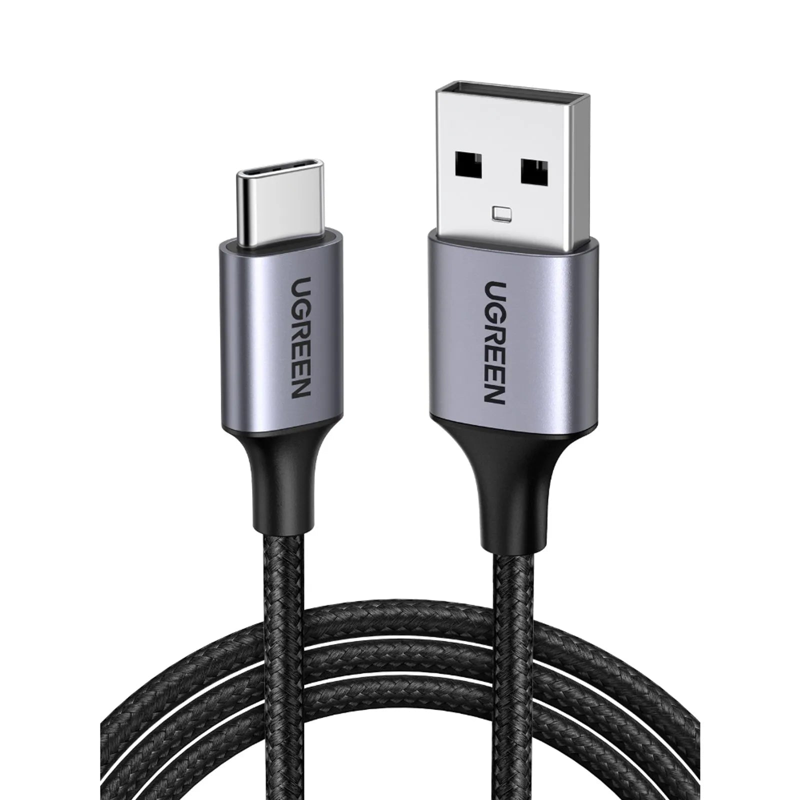 Cable USB - C a USB - A UGREEN 3A 2m Nylon Trenzado US288 Negro